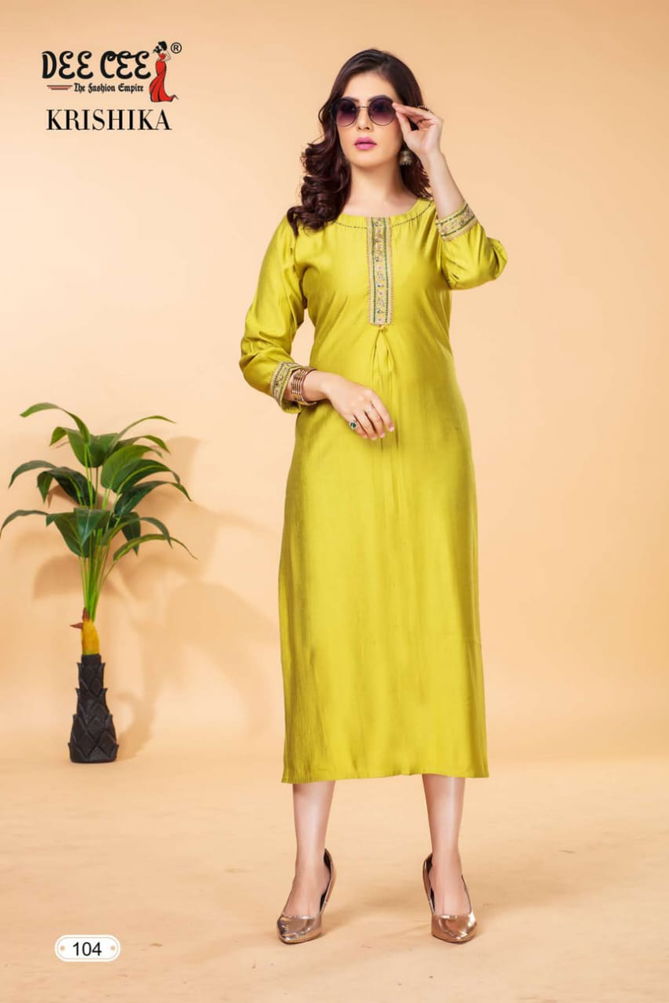 Krishika By Dee Cee Embroidery Kurtis Wholesale Clothing Suppliers In India
